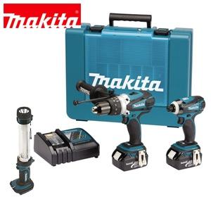 iBood Home & Living - Makita set met 18V Li-Ion accuklopboormachine, slagschroefmachine en gratis acculamp