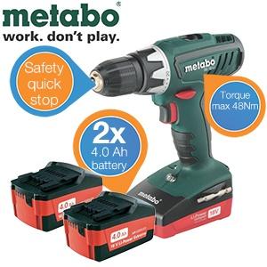 iBood Home & Living - Metabo BS 18 Li | 18 Volt 4.0Ah accu-boorschroevendraaier