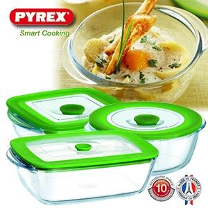 iBood Home & Living - Pyrex ovenschalenset met 3 verschillende 4-in-1 schalen