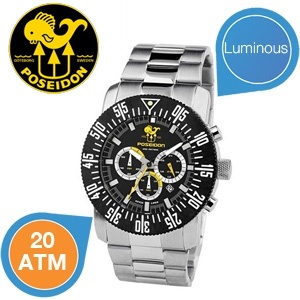 iBood - Poseidon Chronograaf Duikhorloge - Waterdicht tot 20 ATM