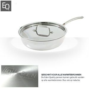 iBood - Professionele RVS sauteerpan (braadpan) met een diameter van 24 cm van Eden Quality