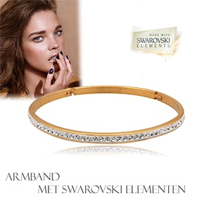 iBood - Vergulde armband met Swarovski elementen