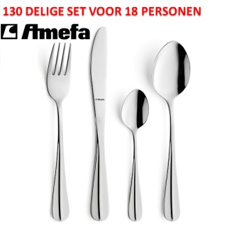 iChica - Amefa Jasmine 130-Delige Bestekset Voor 18 Personen