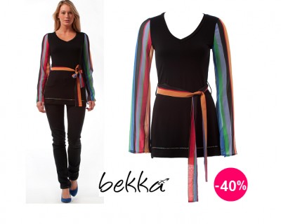 iChica - Hippe BEKKQ tuniek met chiffon mouwen - 40% korting