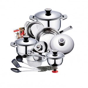 iChica - Luxe en complete 18-delige pannenset van Hoffmayer (74% korting), d&Atilde;&copy; all-in-one pannenset die je altijd nodig had!