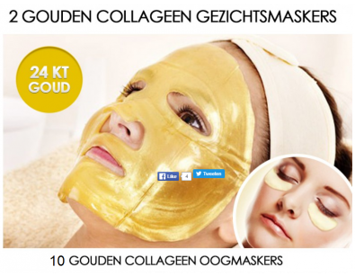 IDiva - 2 Gouden Collageen Gezichtsmaskers