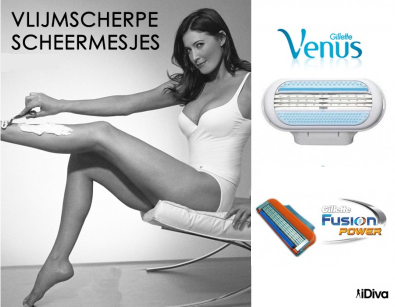 IDiva - 4- Of 8X Scheermesjes Geschikt Voor Gillette Venus Of Fusion