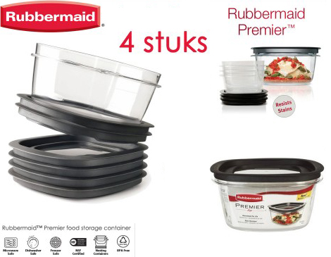 IDiva - 4 Stuks Rubbermaid Voorraadbox