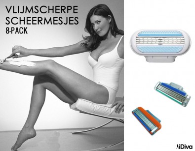 IDiva - 8x Scheermesjes voor Gillette Mach 3, Venus of Fusion