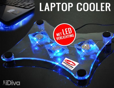 IDiva - Laptop Cooler Met Led-Verlichting