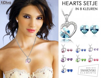 IDiva - Swarovski Elements Hearts Set