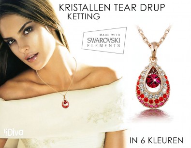 IDiva - Swarovski Elements Tear Drup Ketting