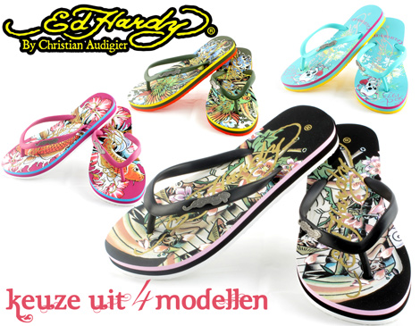 IDiva - Trendy Ed Hardy Teenslippers