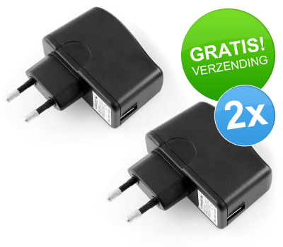 Koopjessite - 2 x 220V naar USB adapter