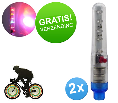 Koopjessite - 2 x Fietswiel versiering met 5 LED's