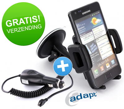 Koopjessite - Adapt - Universele auto houder (incl. micro usb autolader)