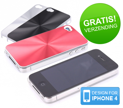 Koopjessite - Alu snap-on cover voor Apple iPhone 4