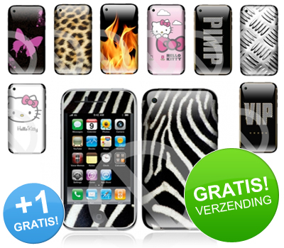 Koopjessite - Diverse vinyl skins voor de Apple 3G/3GS + 1 GRATIS!