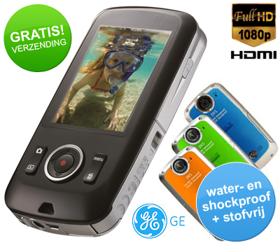 Koopjessite - GE DV1 - Full HD (1080p) Compact Videocamera - Met 4 GB SD geheugenkaart