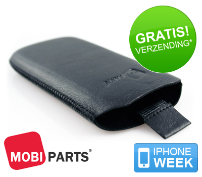 Koopjessite - iPhone week: Mobiparts Luxury Pouch voor Apple iPhone 3G/3GS (Black)