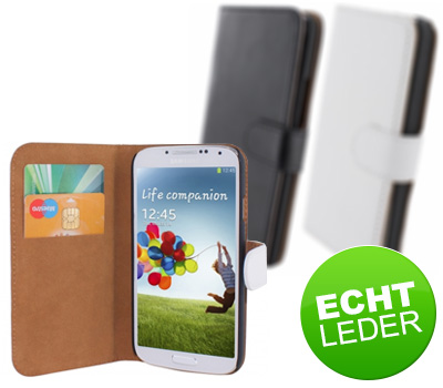 Koopjessite - Lederen Portemonnee Hoesje voor diverse smartphones - o.a. iPhone 5/5S en Galaxy S4