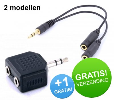 Koopjessite - Splitter voor een 3,5 mm audio jack + 1 GRATIS!