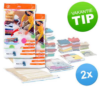 Koopjessite - Vakantie tip: 2x Vacuüm opbergtas XL