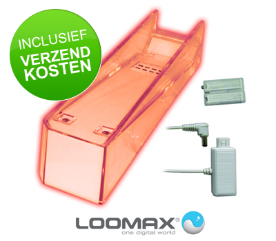 Koopjessite - Wii 4-daagse: Loomax Wii Chargerstand met LED en Batterij LMHH-WA8111