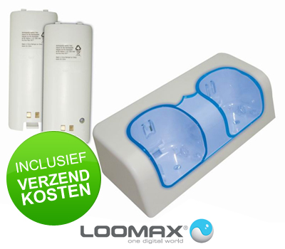 Koopjessite - Wii 4-daagse: Loomax Wii Dual Chargerstation LMHH-WA800G1