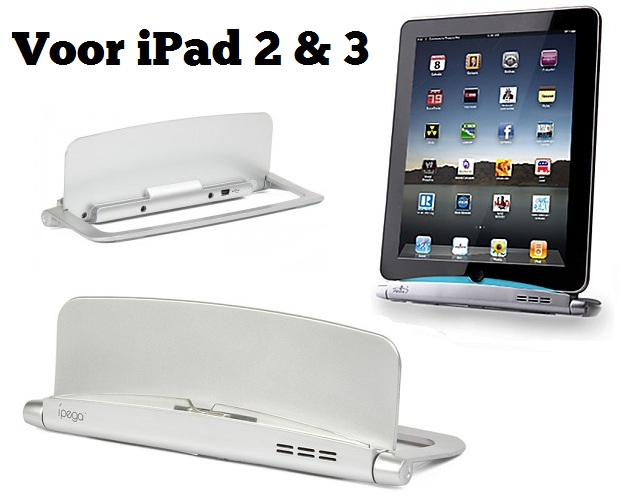 Lifestyle Deal - Aluminium Standaard Met Oplader Voor Ipad 1,2 En 3