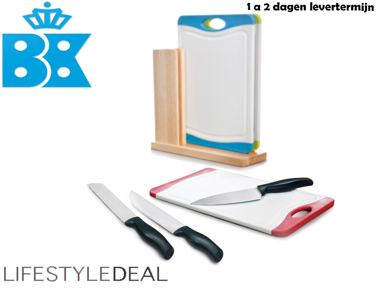 Lifestyle Deal - Bk Messen En Snijplankenhouder 7 Delig