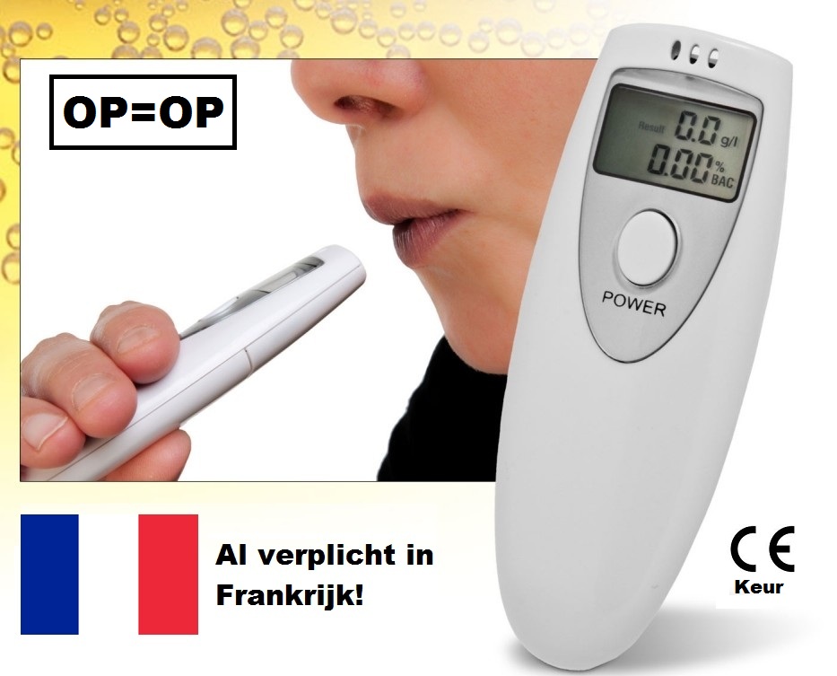 Lifestyle Deal - Digitale Alcoholtester, Verplicht In Frankrijk!