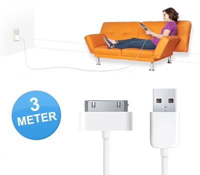 Lifestyle Deal - Gratis Usb-kabel 3 Meter Voor Iphone/ipad/ipod