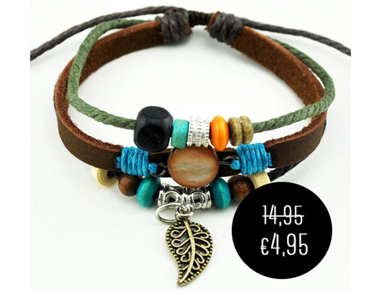 Lifestyle Deal - Leren Armband Ibiza Style