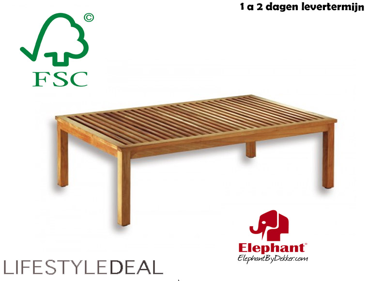 Lifestyle Deal - Luxe Loungetafel Hardhout Buiten 130X80cm, 40 Cm Hoog