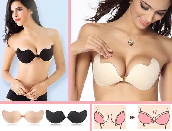 Lifestyle Deal - Onzichtbare Zelfklevende Push-Up Beha In Cup A T/M D