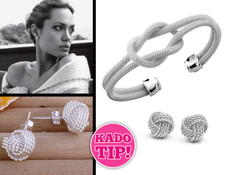 Lifestyle Deal - The Knot: Stijlvolle Sieradenset Van Verzilverde Armband En Oorstekers