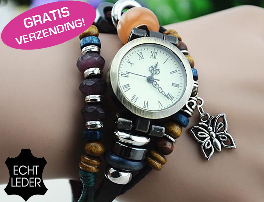 Lifestyle Deal - Trendy Lederen Armbandhorloge