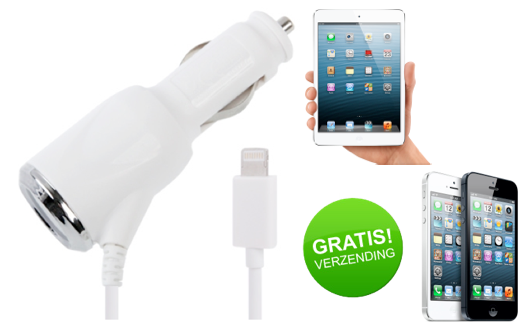 Marge Deals - Luxe Autolader Voor Iphone5 Of Ipad Mini