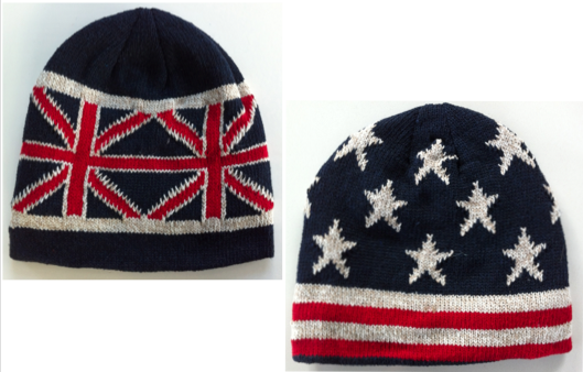 Marge Deals - Stoere Beanies Met Usa Of Uk Print