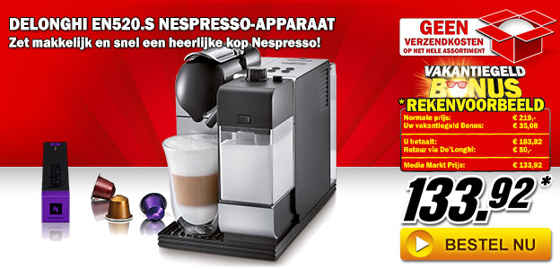 Media Markt - DeLonghi EN520.S Nespresso-apparaat