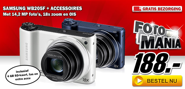 Media Markt - Samsung WB205F + accessoires