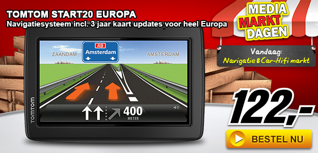 Media Markt - TomTom Start20 Europa + 3 Jaar kaartupdate