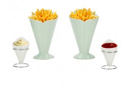 Nice Deals - Porceleinen Frietzakken + Sausbakjesset