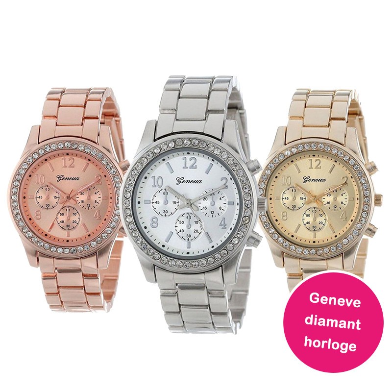 One Day For Ladies - Geneva diamant horloge One Day For Ladies - Geneva diamant horloge