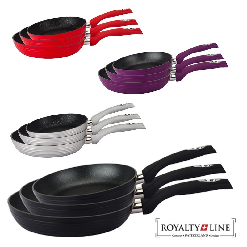 One Day For Ladies - Royalty Line 3 delige koekenpannenset One Day For Ladies - Royalty Line 3 delige koekenpannenset