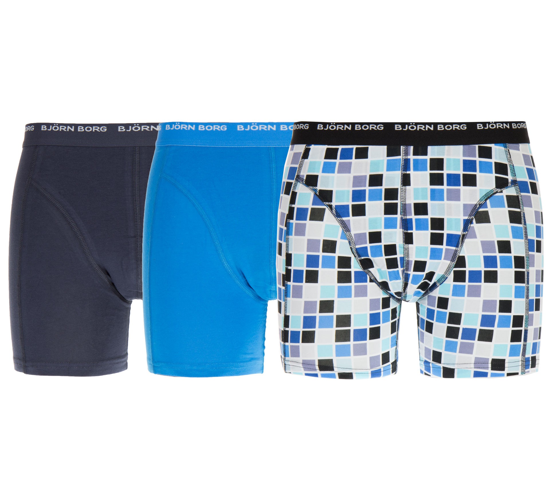 Plutosport - Björn Borg Basic Check Boxershorts (3-pack)