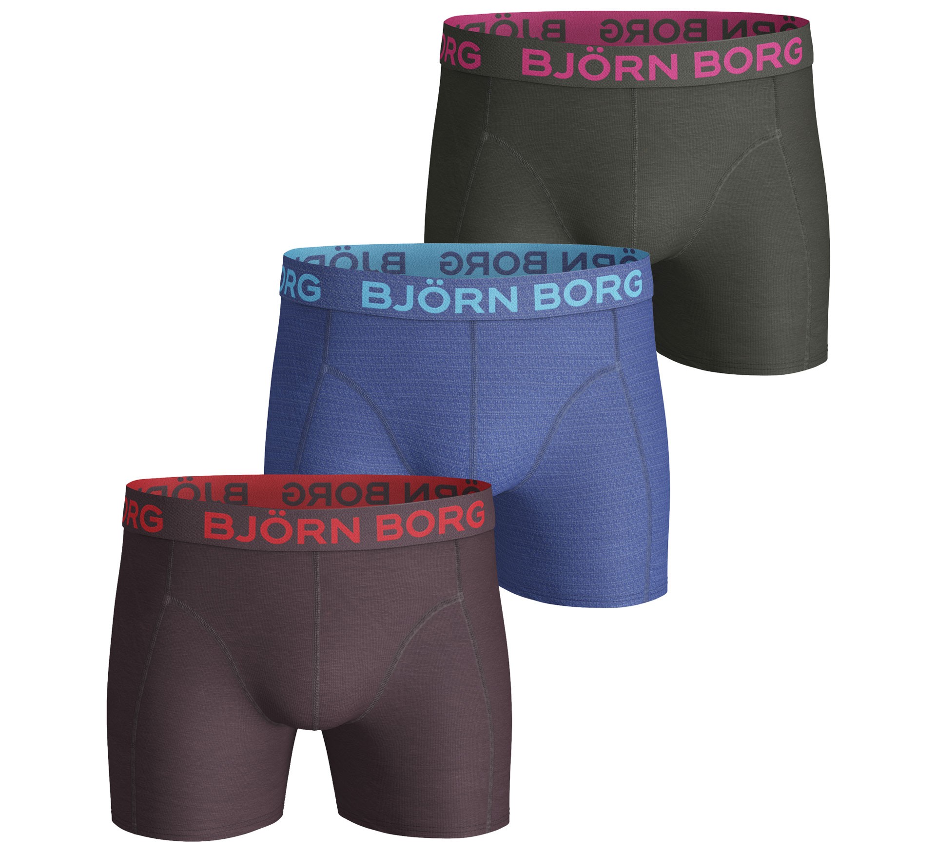 Plutosport - Björn Borg Seasonal Solids Boxershorts (3-pack)