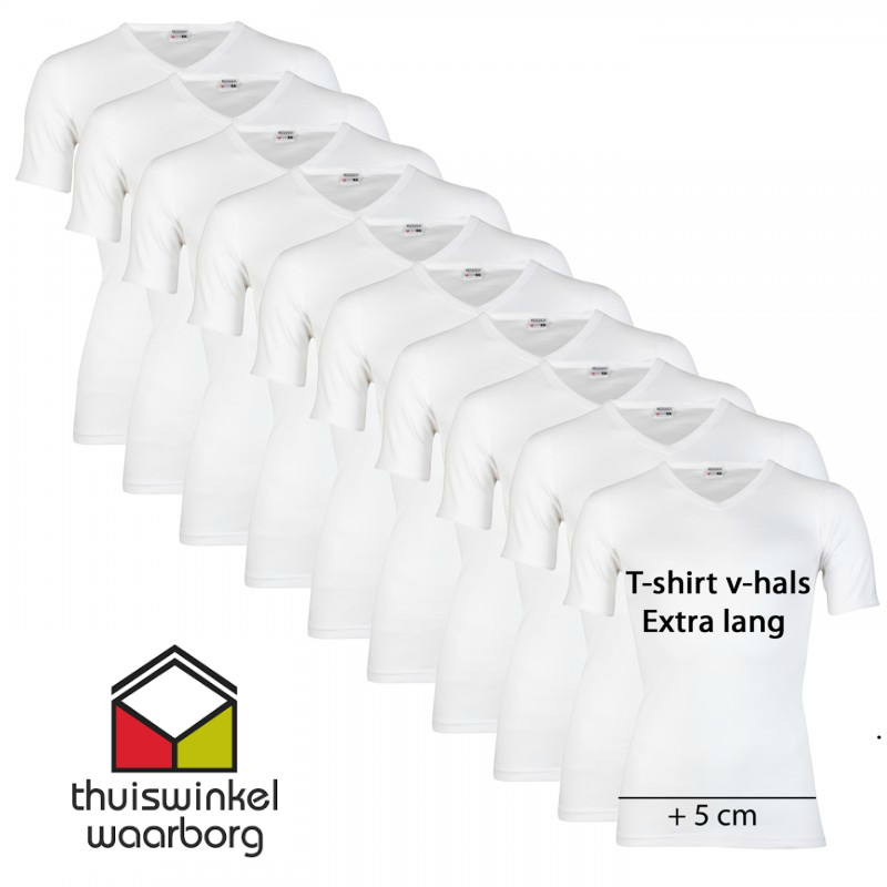 Seal de Deal - 10 x extra lange T-shirts v-hals