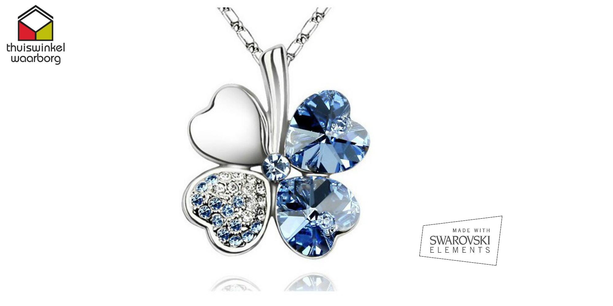 Seal de Deal - Lucky ketting met Swarovski elementen- blauw